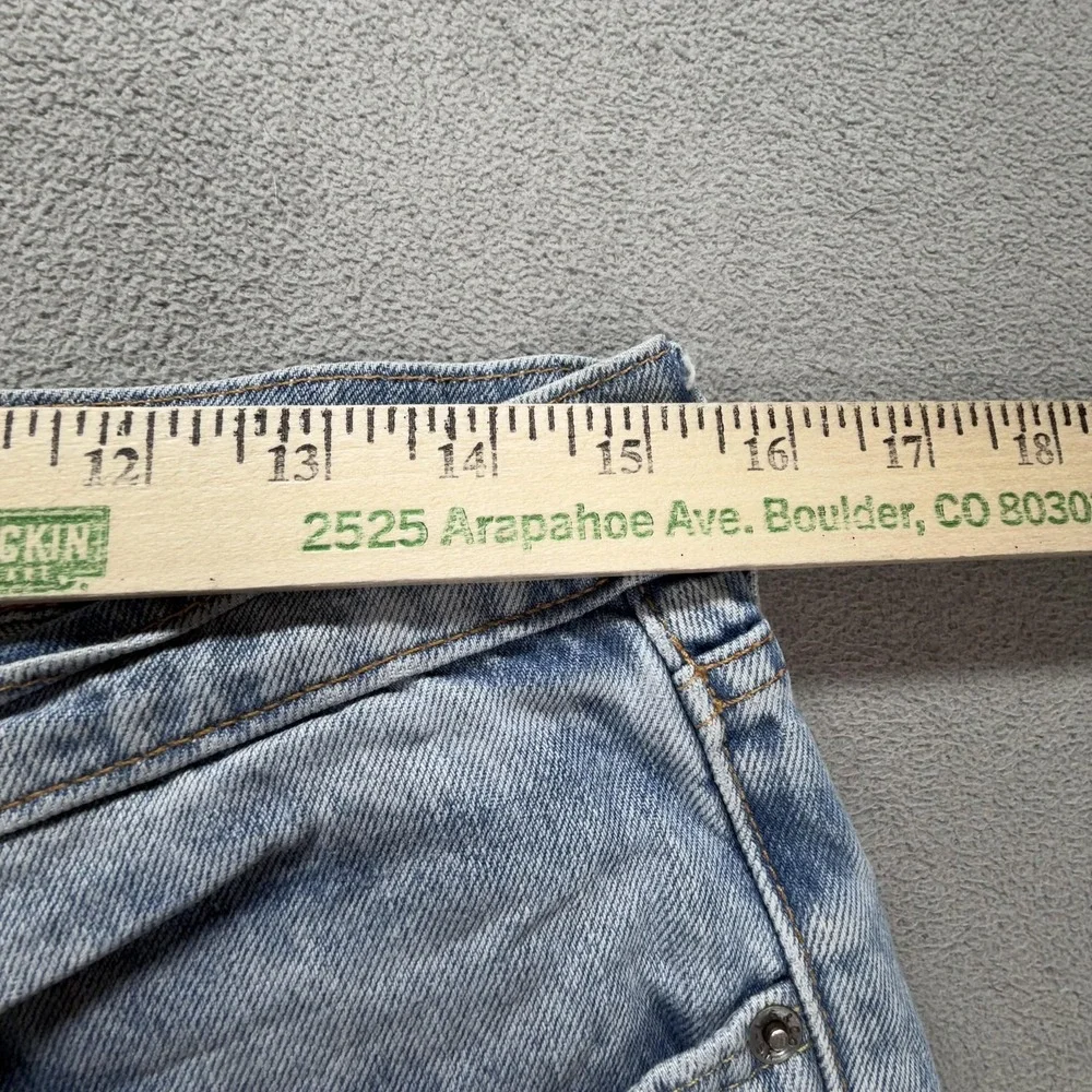 Levis 502 Jeans Mens Selvedge‎ Med Wash Tapered Whiskers Honeycomb Fits 30x26